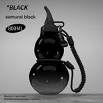 Unique Gourd-Shaped Sports Water Bottle - 800ml Tritan Material, Leakproof with Carry Strap(black)