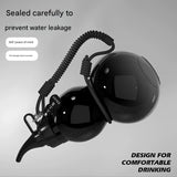 Unique Gourd-Shaped Sports Water Bottle - 800ml Tritan Material, Leakproof with Carry Strap(black)