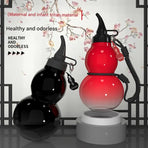 Unique Gourd-Shaped Sports Water Bottle - 800ml Tritan Material, Leakproof with Carry Strap(black)