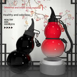 Unique Gourd-Shaped Sports Water Bottle - 800ml Tritan Material, Leakproof with Carry Strap(red) - Top-Down View