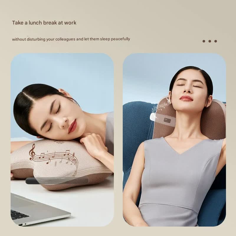 Under-Pillow Bone Conduction Sleep Sound Device - Bluetooth 5.3, TF Card, 8H Playtime & Timer(Khaki)