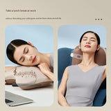 Under-Pillow Bone Conduction Sleep Sound Device - Bluetooth 5.3, TF Card, 8H Playtime & Timer(Khaki) - Top-Down View