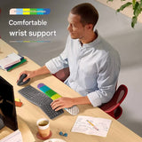 Ergonomic Keyboard & Mouse Wrist Rest Set - Soft Silicone, Non-Slip Base, Comfortable Support(purple) - Front View