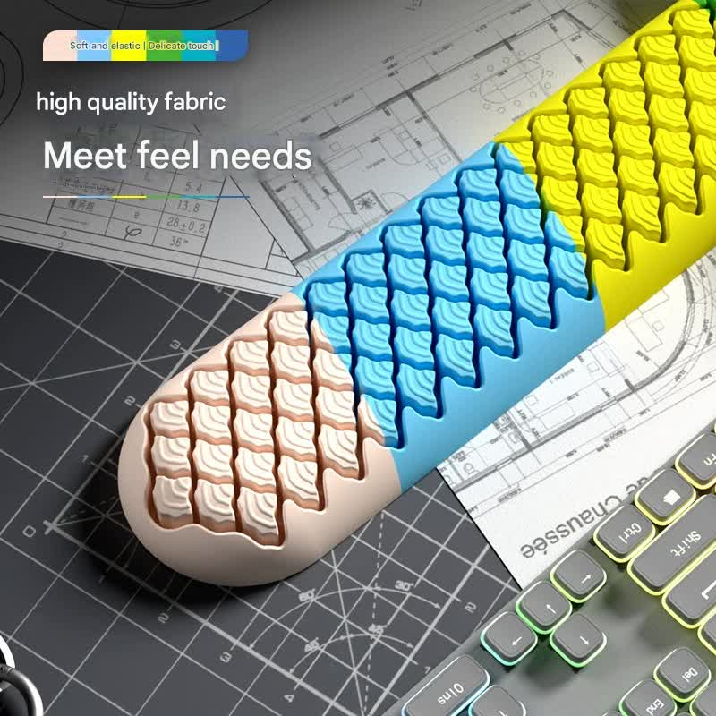 Ergonomic Keyboard & Mouse Wrist Rest Set - Soft Silicone, Non-Slip Base, Comfortable Support(purple)