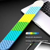 Ergonomic Keyboard & Mouse Wrist Rest Set - Soft Silicone, Non-Slip Base, Comfortable Support(yellow) - Top-Down View
