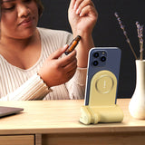 MagSafe Compatible Camera Grip & Phone Stand with Detachable Bluetooth Remote - Versatile Photography Assistant(grey) - 45-Degree Angle