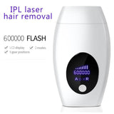IPL Laser Hair Removal Device - 600,000 Flashes, 8 Intensity Levels, LCD Display & 2 Modes(white) - Top-Down View