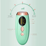 Advanced IPL Home Hair Removal System - 990K Flashes, 5 Levels, Auto/Manual Mode for Silky Skin(Light green) - Front View