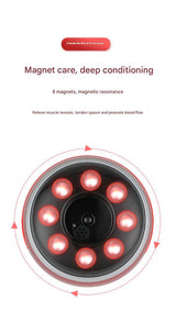 Smart Electric Cupping & Gua Sha Massager with Red Light Therapy & Magnetic Stones - 5 Levels, Rechargeable(black) - Top-Down View