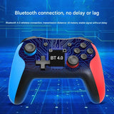 Wireless Bluetooth 4.0 Pro Gaming Controller - Multi-Platform Compatibility, 6-Axis Gyro, Turbo Function(Black and green and purple) - Front View