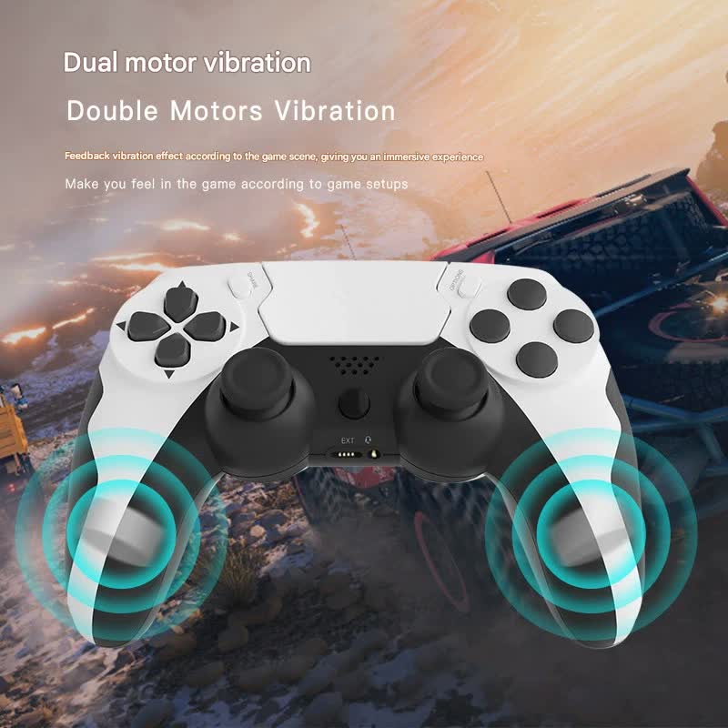 Wireless Gaming Controller - Bluetooth 4.0, Double Motor Vibration, Sensitive Touchpad & 8H Playtime(Wine red)