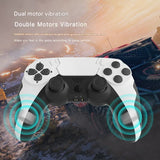 Wireless Gaming Controller - Bluetooth 4.0, Double Motor Vibration, Sensitive Touchpad & 8H Playtime(Wine red) - Front View