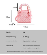 Elegant Embossed PU Leather Handbag with Scarf Detail - Versatile Top-Handle & Crossbody Bag(red) - Top-Down View