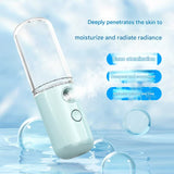 Two Portable Nano Facial Sprayer - 50ml USB Rechargeable Moisturizing Disinfectant Sprayer(Blue) - Top-Down View