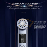 Multi-Functional Facial Beauty Device - Ultrasonic, EMS, RF LED, Cool Therapy & Eye Care(blue) - Side View