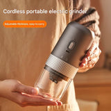 Wireless Portable Electric Coffee Grinder - Adjustable Coarseness, USB-C Rechargeable, One-Touch Operation(white) - Front View