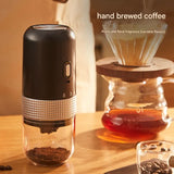 Wireless Portable Electric Coffee Grinder - Adjustable Coarseness, USB-C Rechargeable, One-Touch Operation(white) - Top-Down View