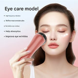 4-in-1 Facial Beauty Device - LED Light Therapy, Warm Lifting, Ion Cleansing & Eye Care(pink) - Front View