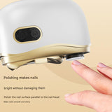 Electric Nail Clipper & Grinder - 2-in-1 Automatic Trimmer with 2 Speeds, Type-C Charging, Safe for All Ages(white) - 45-Degree Angle