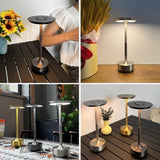 UFO Version LED Desk Lamp - Gunmetal Gray Touch Switch with Dimming and USB Cable - Front View