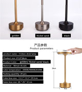 UFO Version LED Desk Lamp - Gunmetal Gray Touch Switch with Dimming and USB Cable - Top-Down View