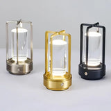 Cross-Shaped LED Table Lamp - Black Touch Button with USB Charging - Front View