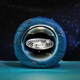 Celestial Ring LED Crystal Ball Lamp - 3D Engraving, Unique Gift (Solar system)