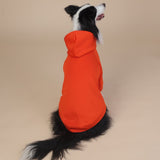 Orange Classic Dog Sweatshirt with Hood & Drawstrings - For Large Dogs (Size : 9XL) - Side View
