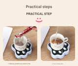 Beige Cute Paw Print Self-Stirring Coaster - Electric Coffee & Milk Mixer - Close-Up Angle