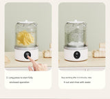 White Travel-Friendly Mini Washing Machine - USB Powered, Automatic, for Small Loads - Close-Up Angle