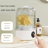 Blue Travel-Friendly Mini Washing Machine - USB Powered, Automatic, for Small Loads - Front View