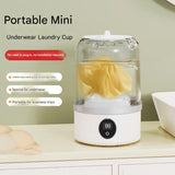 Blue Travel-Friendly Mini Washing Machine - USB Powered, Automatic, for Small Loads - Top-Down View