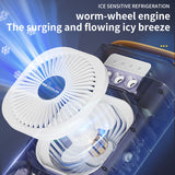 Black 3-in-1 Portable Air Cooler Fan - Desktop Humidifier & LED Light, Nano Mist - Side View