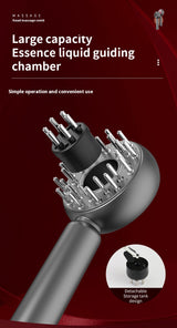 White Advanced Scalp Therapy Comb: Red/Blue Light, EMS & Serum Applicator - 45-Degree Angle