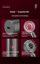 White Advanced Scalp Therapy Comb: Red/Blue Light, EMS & Serum Applicator - Low Angle