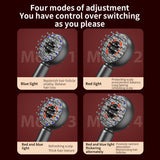 Blue Advanced Scalp Therapy Comb: Red/Blue Light, EMS & Serum Applicator - Side View