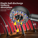 Blue Advanced Scalp Therapy Comb: Red/Blue Light, EMS & Serum Applicator - Top-Down View