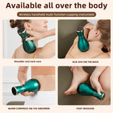 White Portable Electric Cupping Therapy Device - Adjustable Intensity & Heat - Side View