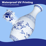 Unique 3D Puzzle Vase with Built-in Water Holder - Fun DIY Project (Blue Boat) - Top-Down View
