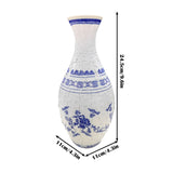 Unique 3D Puzzle Vase with Built-in Water Holder - Fun DIY Project (Blue Boat) - Rear View