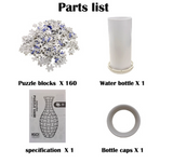 Unique 3D Puzzle Vase with Built-in Water Holder - Fun DIY Project (Waves)