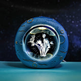 Celestial Ring LED Crystal Ball Lamp - 3D Engraving, Unique Gift (Tulip)