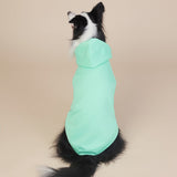 Green Classic Dog Sweatshirt with Hood & Drawstrings - For Large Dogs (Size : 7XL) - Front View