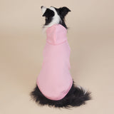 Pink Classic Dog Sweatshirt with Hood & Drawstrings - For Large Dogs (Size : 5XL) - Side View