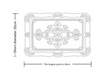 4 pcs Decorative Faux Leather Placemats - Unique Shape, Beautiful Packaging (Coffee) - Side View