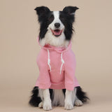Pink Classic Dog Sweatshirt with Hood & Drawstrings - For Large Dogs (Size : 8XL) - Front View