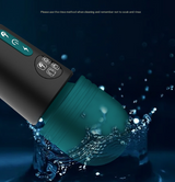 (Green) Powerful Dual Stimulation Wand Vibrator - Heated Tip, Multi-Mode, LCD Display - Extra Image