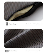 Black Ergonomic U-Shaped Memory Foam Seat Cushion - Coccyx Relief & Posture Support with Breathable Cover - Close-Up Angle