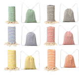 Black Chic Lightweight Nylon Drawstring Tote Bag - Multi-Pocket Casual Shoulder & Crossbody - Rear View