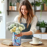 Colorful Style 3 DIY 3D Puzzle Vase - Creative Jigsaw Flower Holder with Waterproof Liner - Decorative Home Accent & Unique Gift - Top-Down View